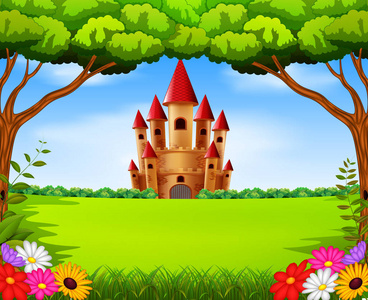 城堡塔在领域风景图片