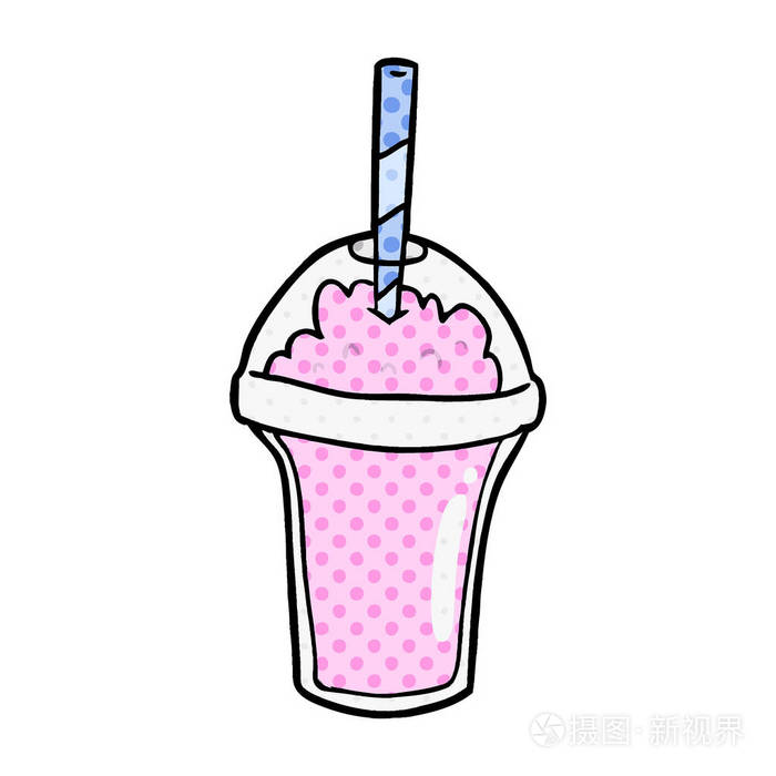 卡通冰沙的矢量图解