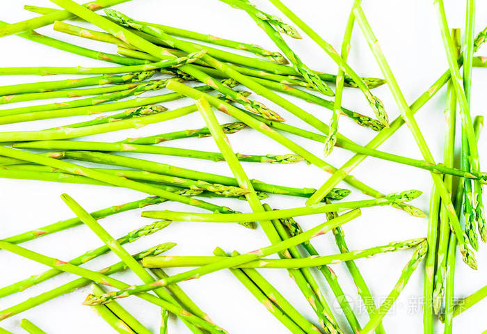 食品背景芦笋平躺模式