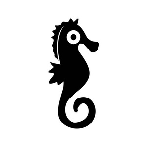 画最简单的海马可爱的海马剪影照片