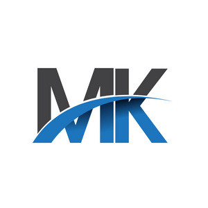 mk 字母徽标, 您的企业和公司的初始徽标标识照片