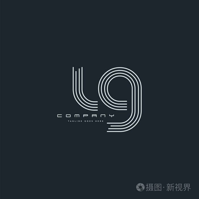 联合lg字母徽标名片模板矢量
