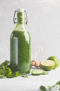 健康绿色蔬菜排毒玻璃瓶