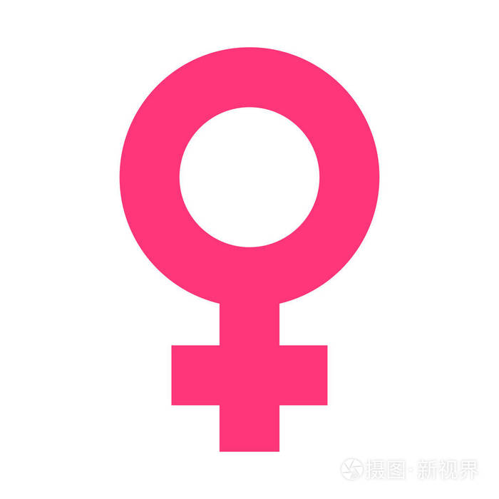 女性性别符号矢量图标的扁平风格.妇女性别 illust