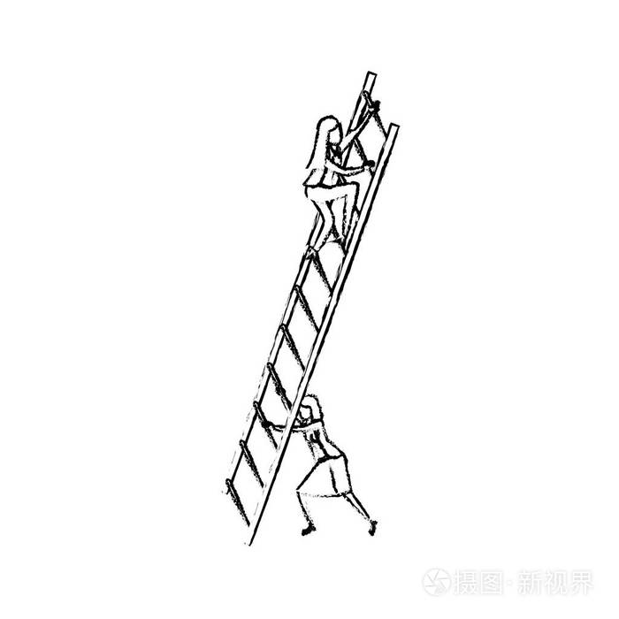 登高的画法图片