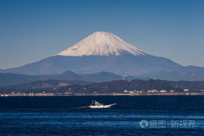 神奈川县富士山和模湾