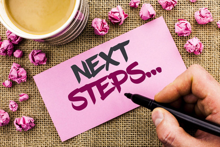 给出的观点概念性手写显示下一步步骤.