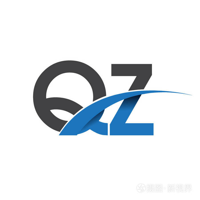 qz字母徽标初始徽标标识为您的企业和公司