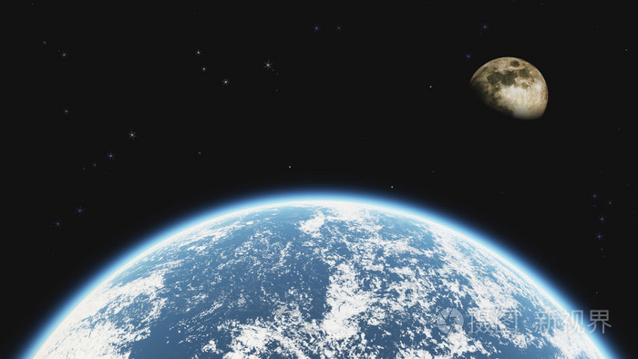 地球和月亮照片-正版商用图片03yigm-摄图新视界