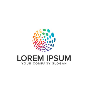 多色的徽标多色圆点徽标模板照片