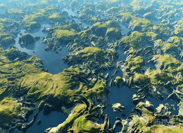 亚马逊河鸟瞰图