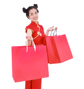中国新年庆典 isola 妇女藏品购物袋
