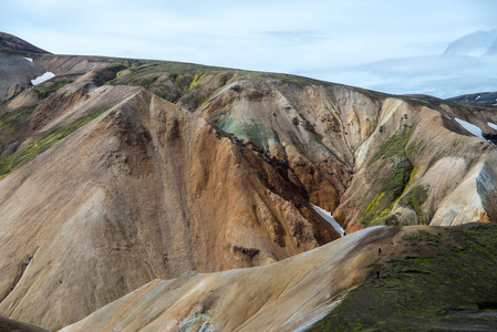 Fjallabak 自然保护区的 Landmannalaugar 山。冰岛