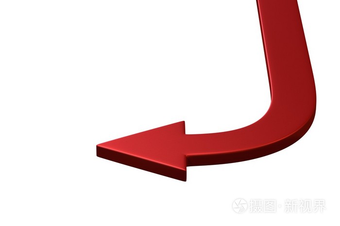 在白色背景上的箭头朝上