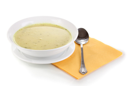 孤立在白色的美味汤