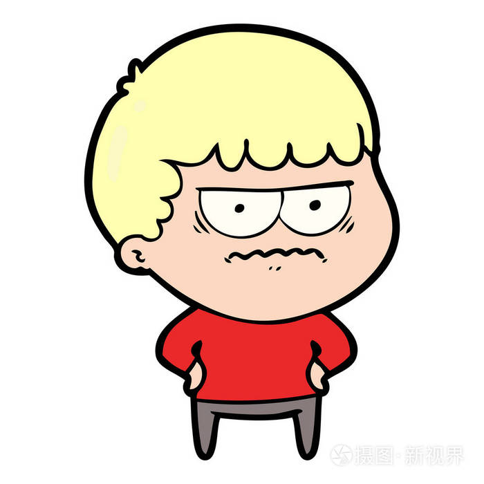 动画片恼怒的人的矢量例证插画-正版商用图片03z49r-摄图新视界