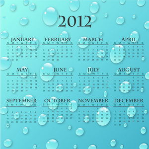 2012 年日历
