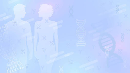 医学抽象向量受精背景与男性和女性, 脱氧核糖核酸和 x, y 染色体