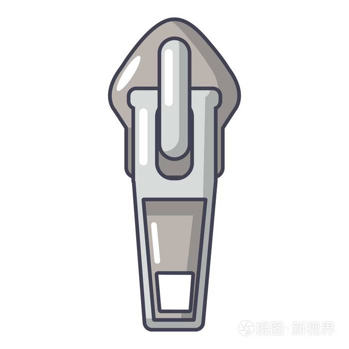带孔图标的拉链卡通风格