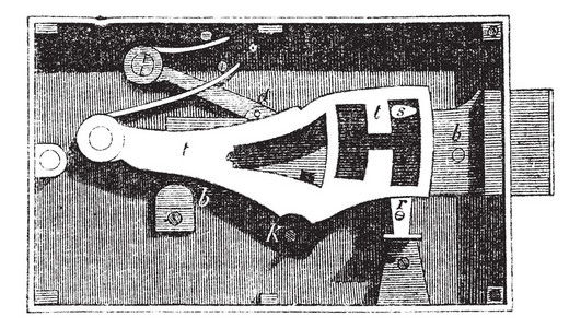 门锁内部机制复古雕刻