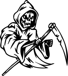 卡通死神指点死神终极死神死神死神卡通死神指着墓碑在坟墓里攻击僵尸