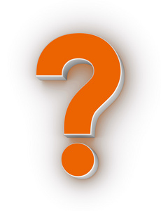 橙色的问号图片