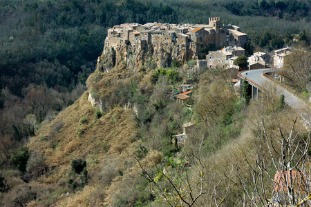 Calcata, 中世纪意大利村庄在维泰博省, 拉齐奥, 它