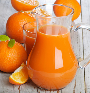 橙色和橙汁