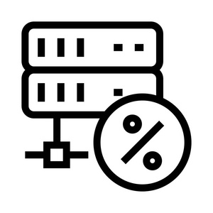 向量行图标百分比