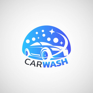 洗车服务徽标矢量设计
