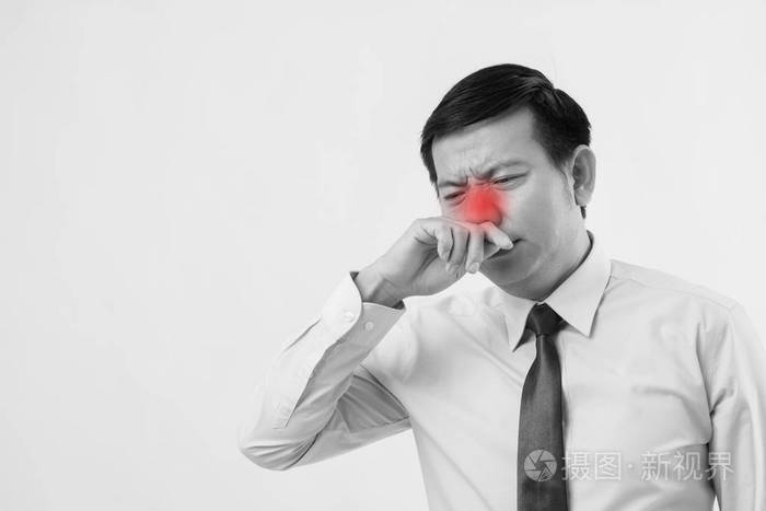 流鼻涕的鼻子,感冒,流感与生病的人照片-正版商用图片03zj2k-摄图新