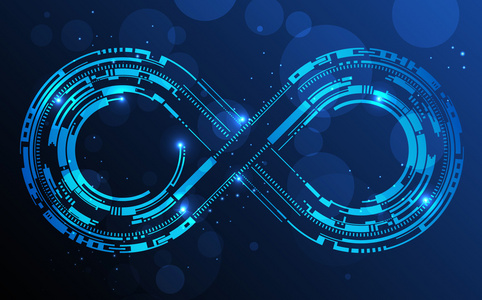 中二病高清壁纸无穷大标志. 抽象的技术领域照片