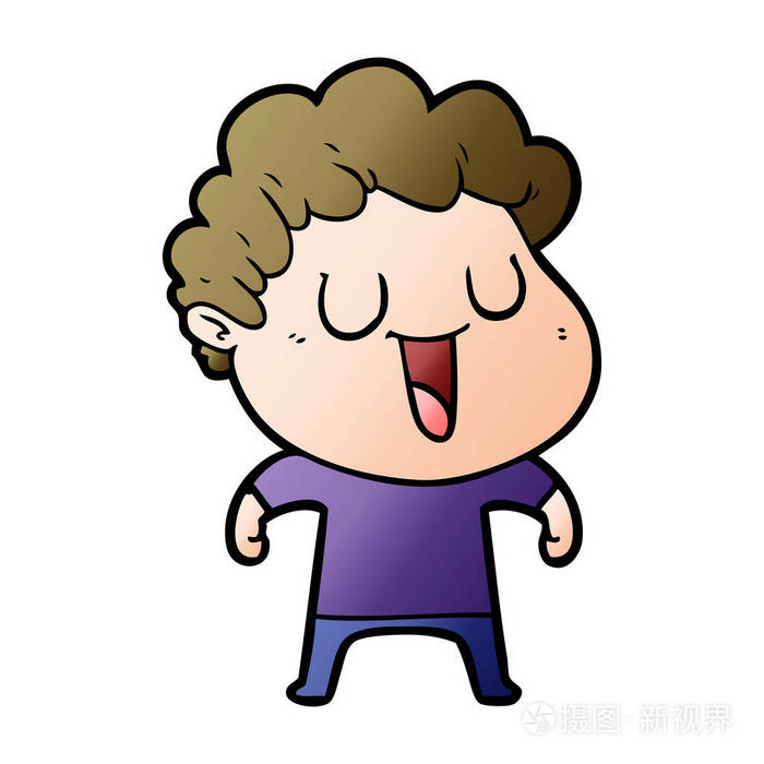 笑卡通人的媒介例证