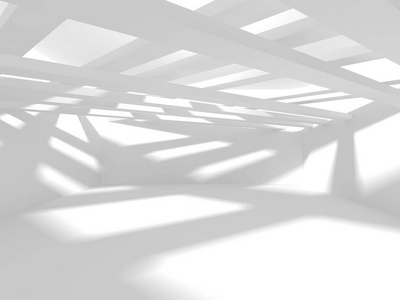 抽象几何建筑背景在白色与阴影图片