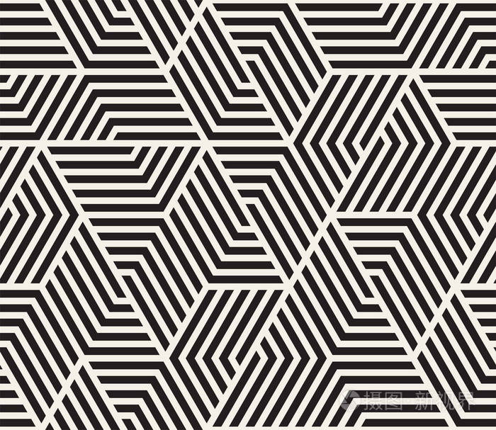 矢量无缝模式.现代时尚的抽象质感.重复几何图块