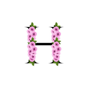 字母 H 花卉装饰品