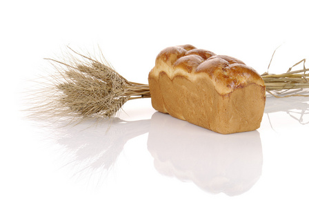 面包与小穗上白色隔离