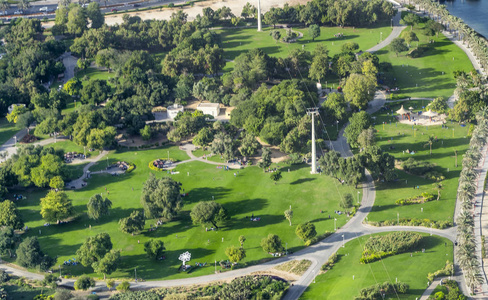 阿联酋迪拜城市公园鸟瞰图图片