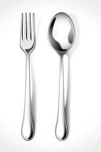 叉子和勺子照片