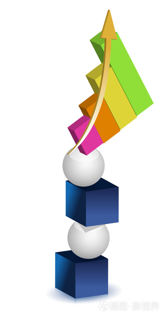 在白色背景平衡图插画设计