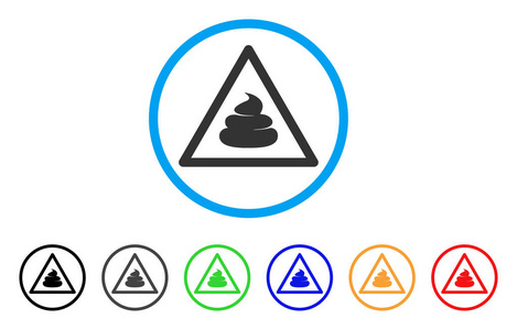 狗屎警告矢量图标照片