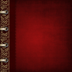 承诺书封皮相册-红色的封皮烫金华丽照片