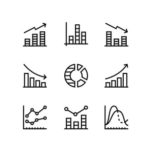 数据分析, 图表, 图表矢量 web 和移动设计包的简单图标1
