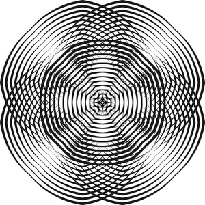 抽象半色调线几何背景。创意黑白图案。矢量现代设计纹理