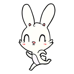可爱的卡通兔子的矢量图图片