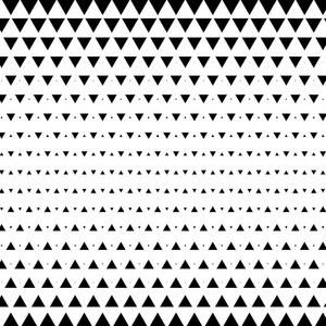 抽象几何黑白平面设计打印半色调三角形图案.矢量插图照片