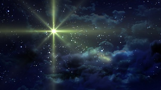 黄色繁星满天的夜晚照片