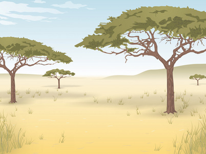 非洲草原图画图片