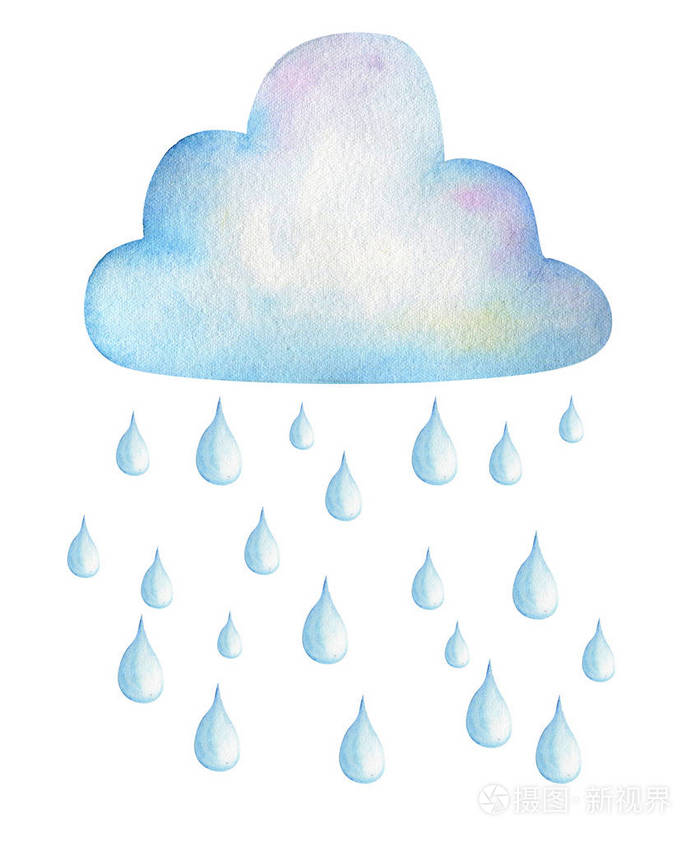 水彩雨