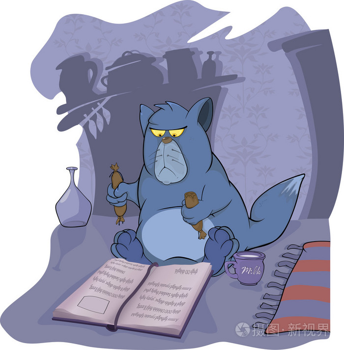 猫和书.一个可怕的童话故事.卡通